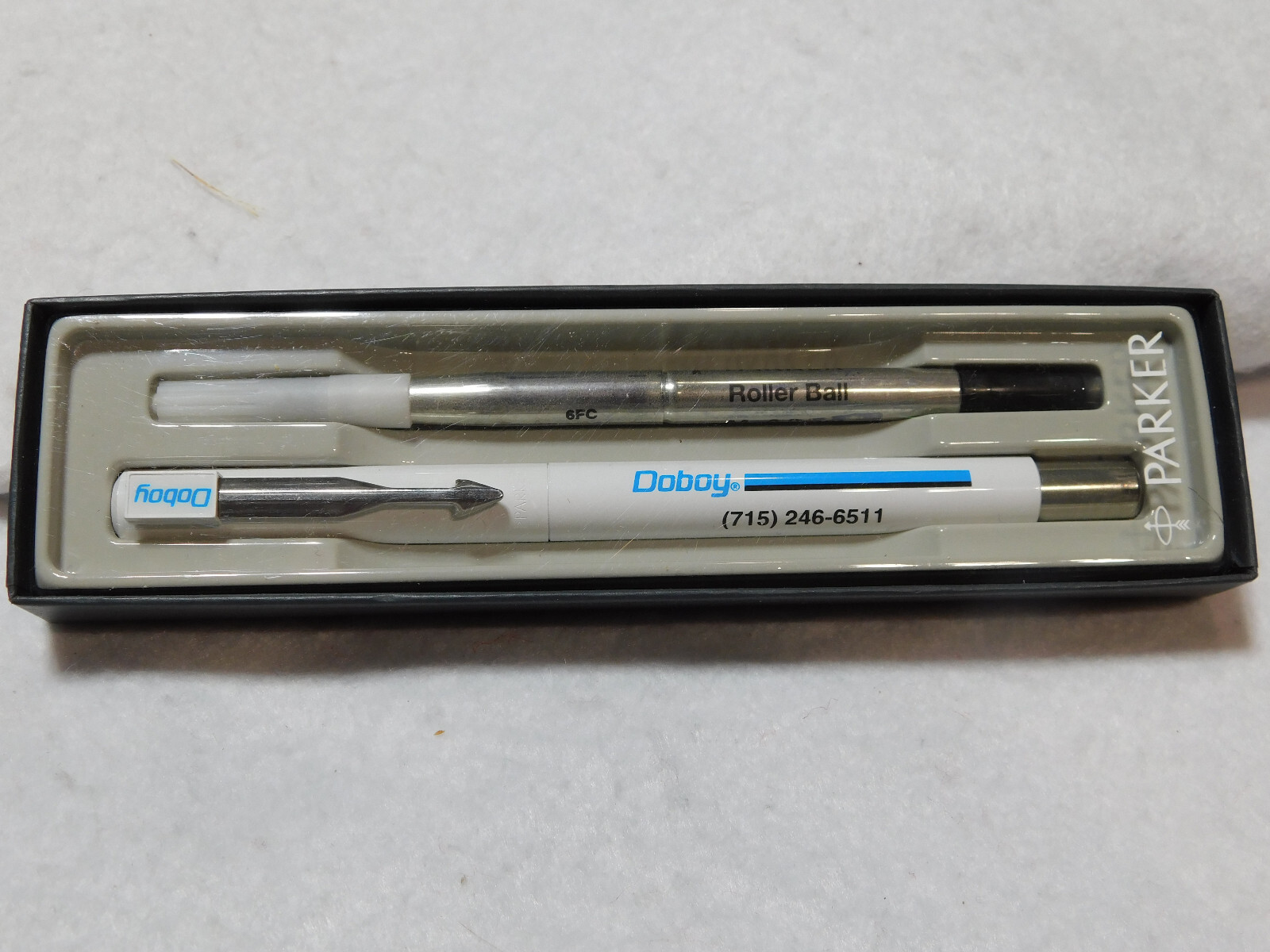 Parker Rollerball Advertising Pen With Matching Case. Unused
