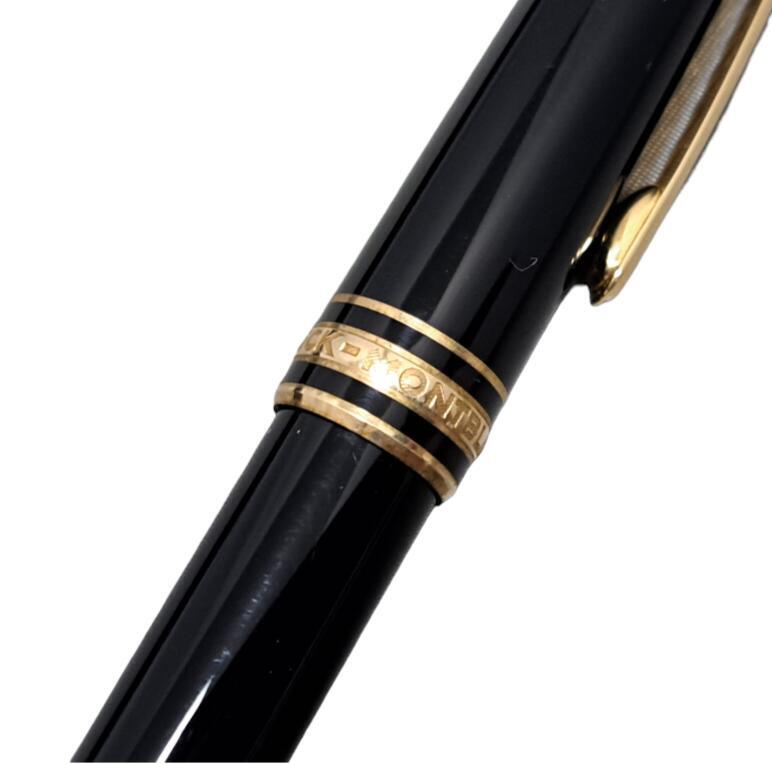 From Japan Authentic MONT BLANC Meisterstuck Ballpoint Pen Black GP Gold UNISEX