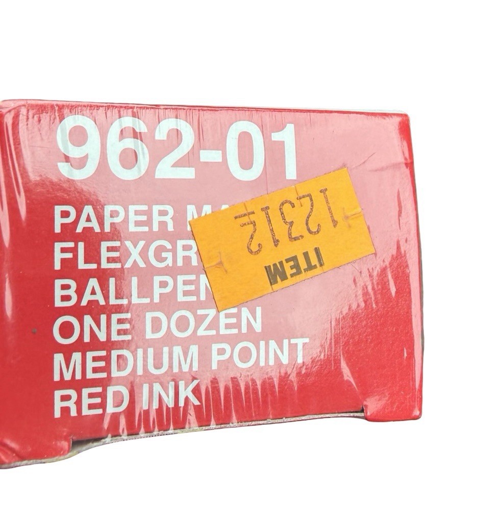 Vintage 1989 Paper Mate FlexGrip Red Ink Pens 12 Pack Sealed Medium Point Japan