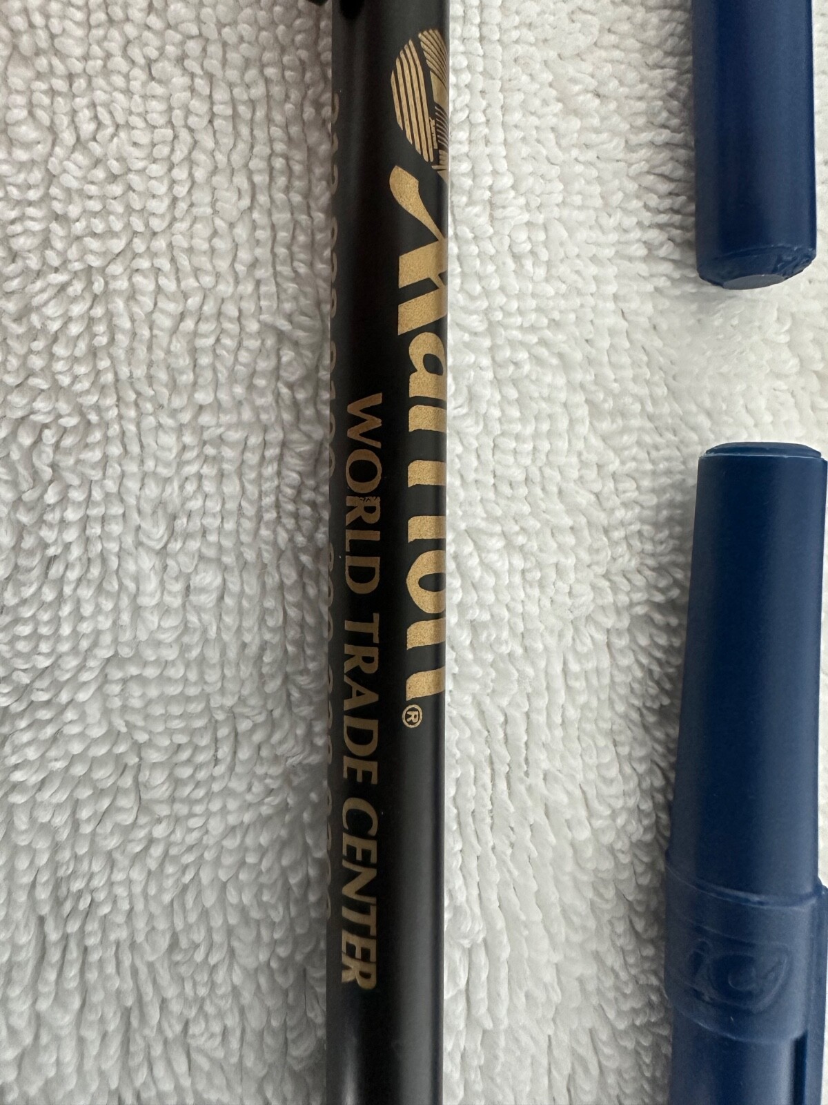 36 New York Marriott World Trade Center Bic Pens. 34 Black and 2 Blue. Vintage