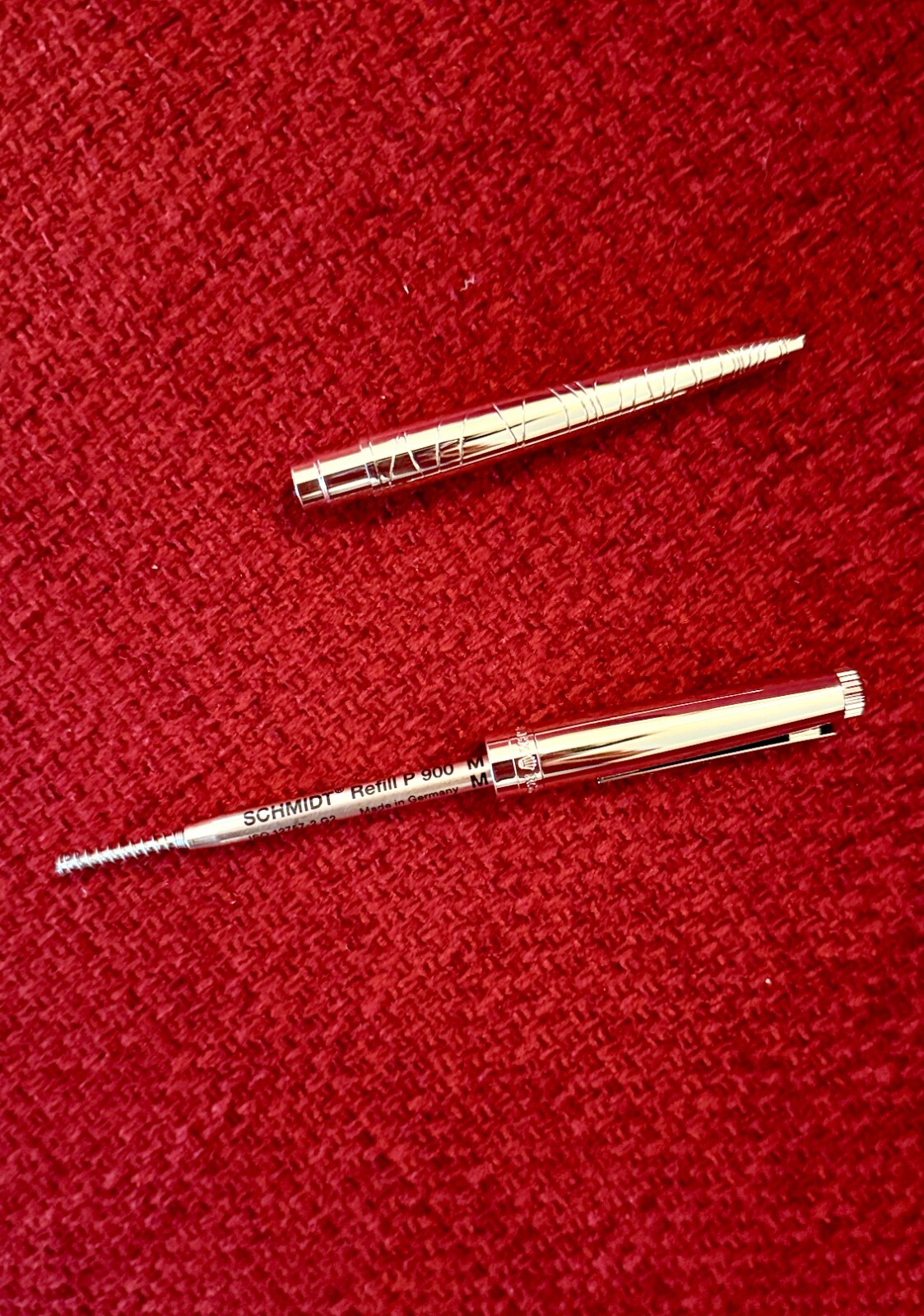 NEW Rolex Silver Scribe Platinum Wave Cut Ballpoint Pen, Refillable, AD VIP Gift