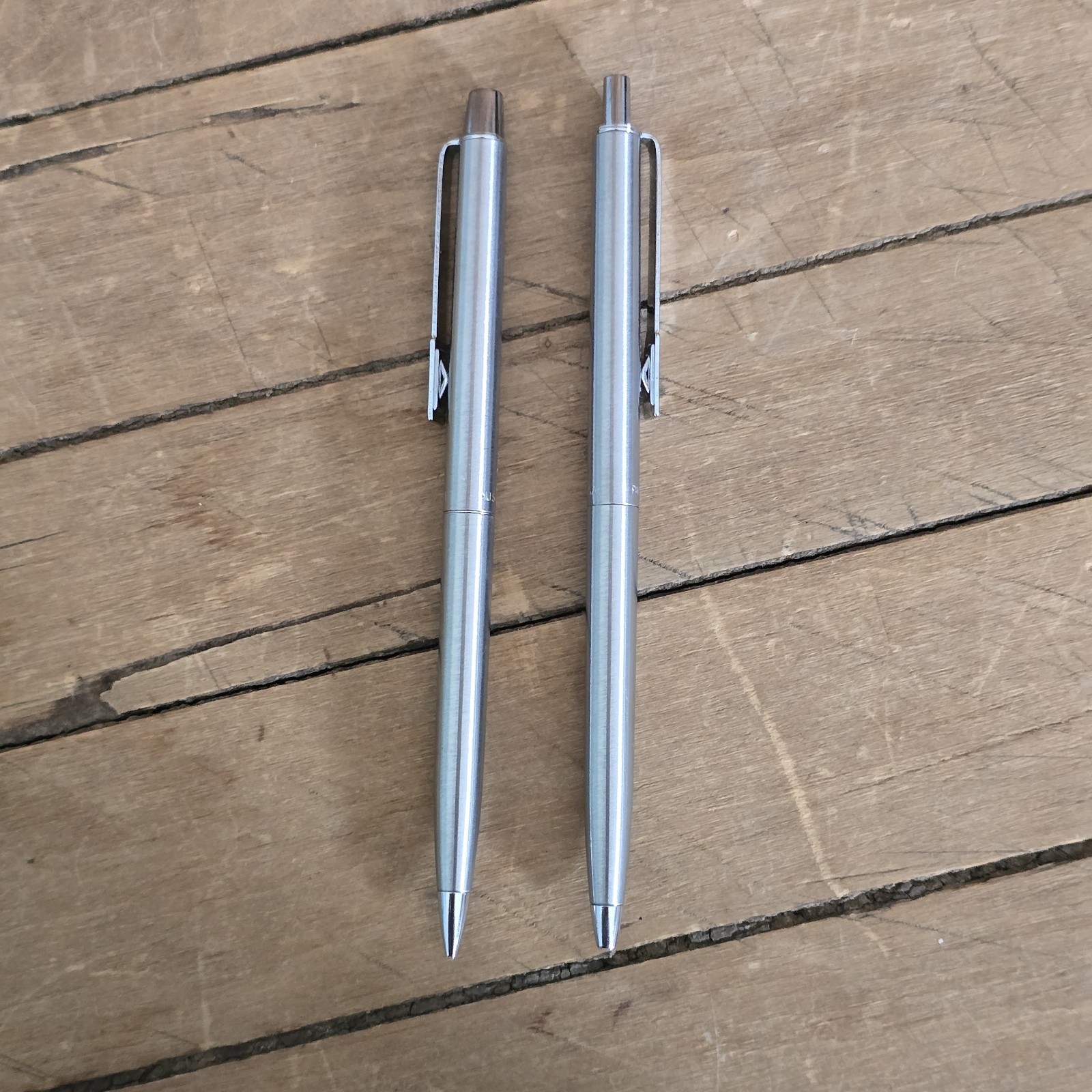 Vintage 1980 Paper Mate Double Heart Chrome Pen & Pencil Set With Case USA