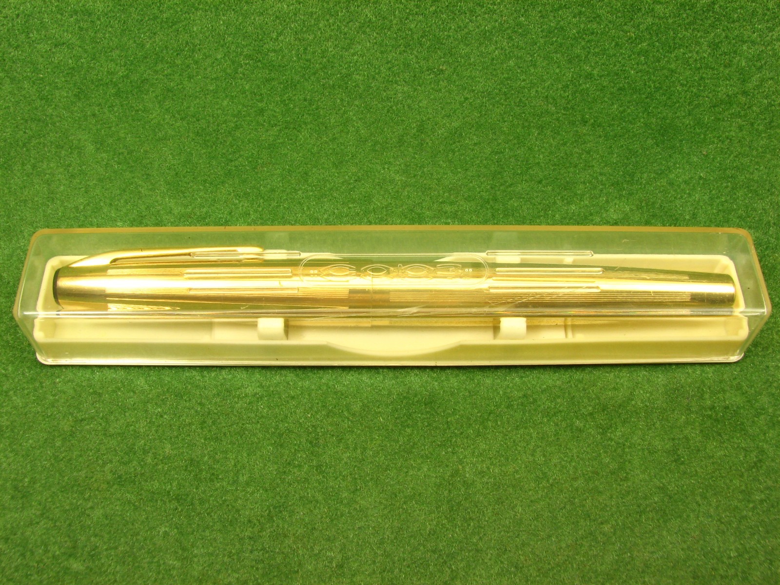 Vintage SOYUZ Goldplated Fountain Pen 14K Gold Nib USSR 1970s NOS