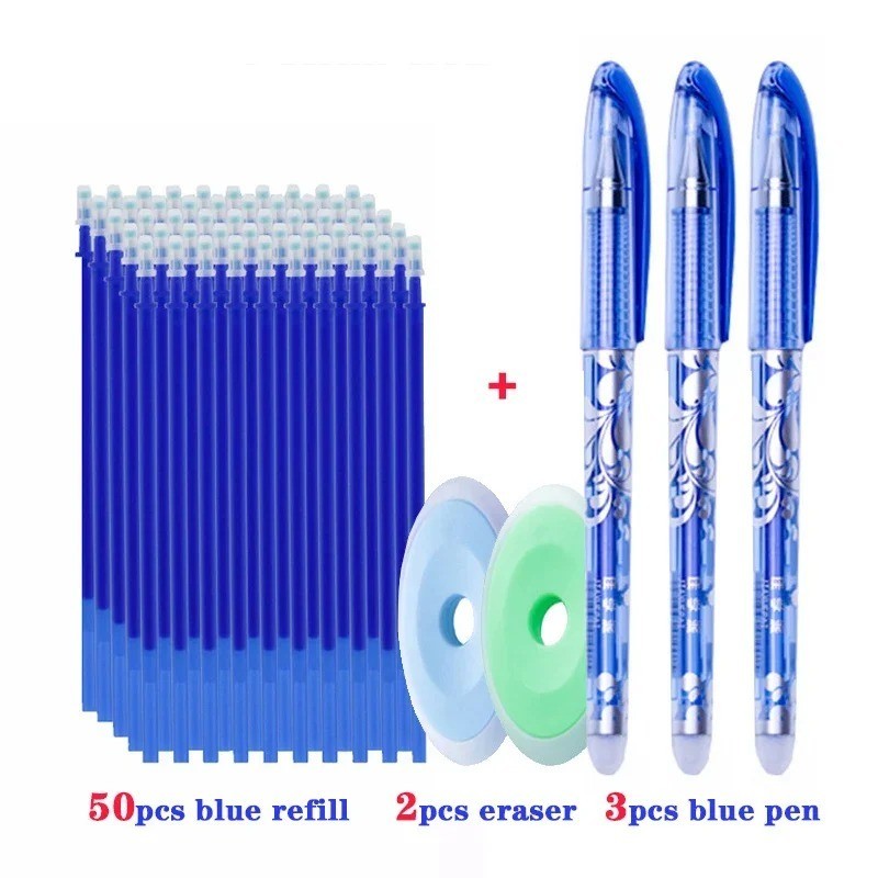 55pcs/lot Erasable Gel Pen 0.5mm Refill Rod Magic Ink Erasable Pen Washable