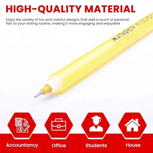 Hi-School Fine Point Roll Gel Pens | 0.5mm Ballpoint | Pens | Black Ink