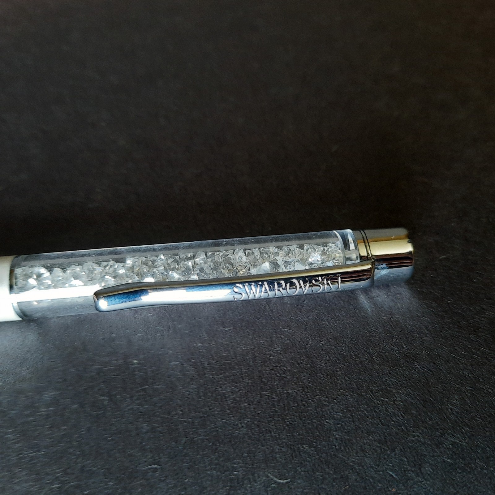 Swarovski Crystalline Ballpoint Pen White & Silver Black Ink