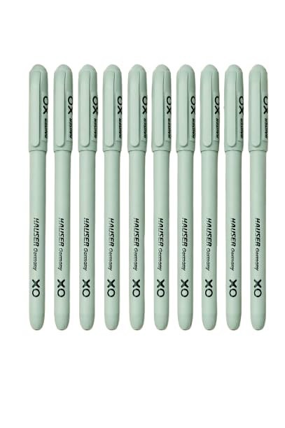 Hauser XO 0.7mm Tip Size Green Ink Ball Pen For Smudge Free Writing / FS