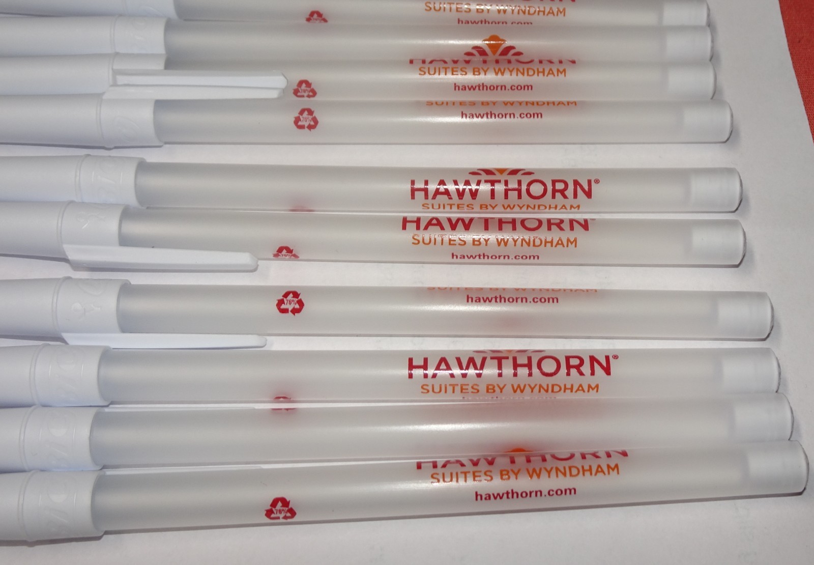 LOT OF 20 = Hawthorn suites by Wyndham Advertising pen Ink Black Ink