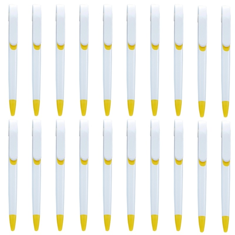 20Pcs Plastic Ballpoint Pen Office Signing Pen Retractable Ballpoint Pen