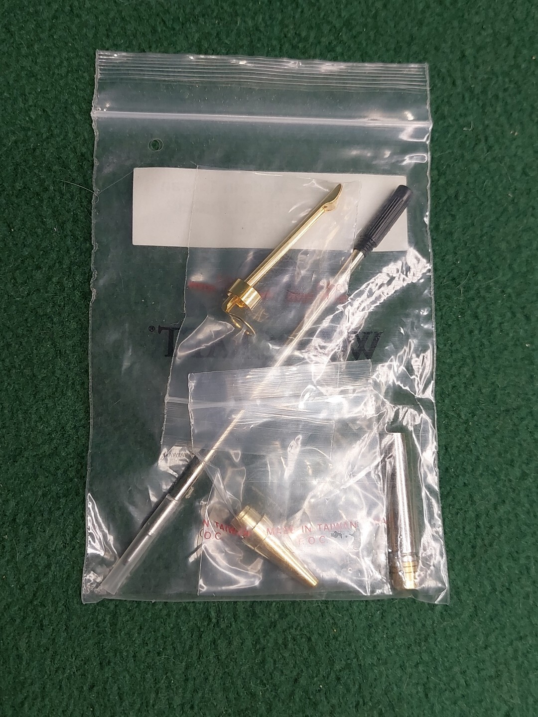 Woodcraft Gold Pen Project Ball point Pen Wood turn Kit Solid Clip #123052