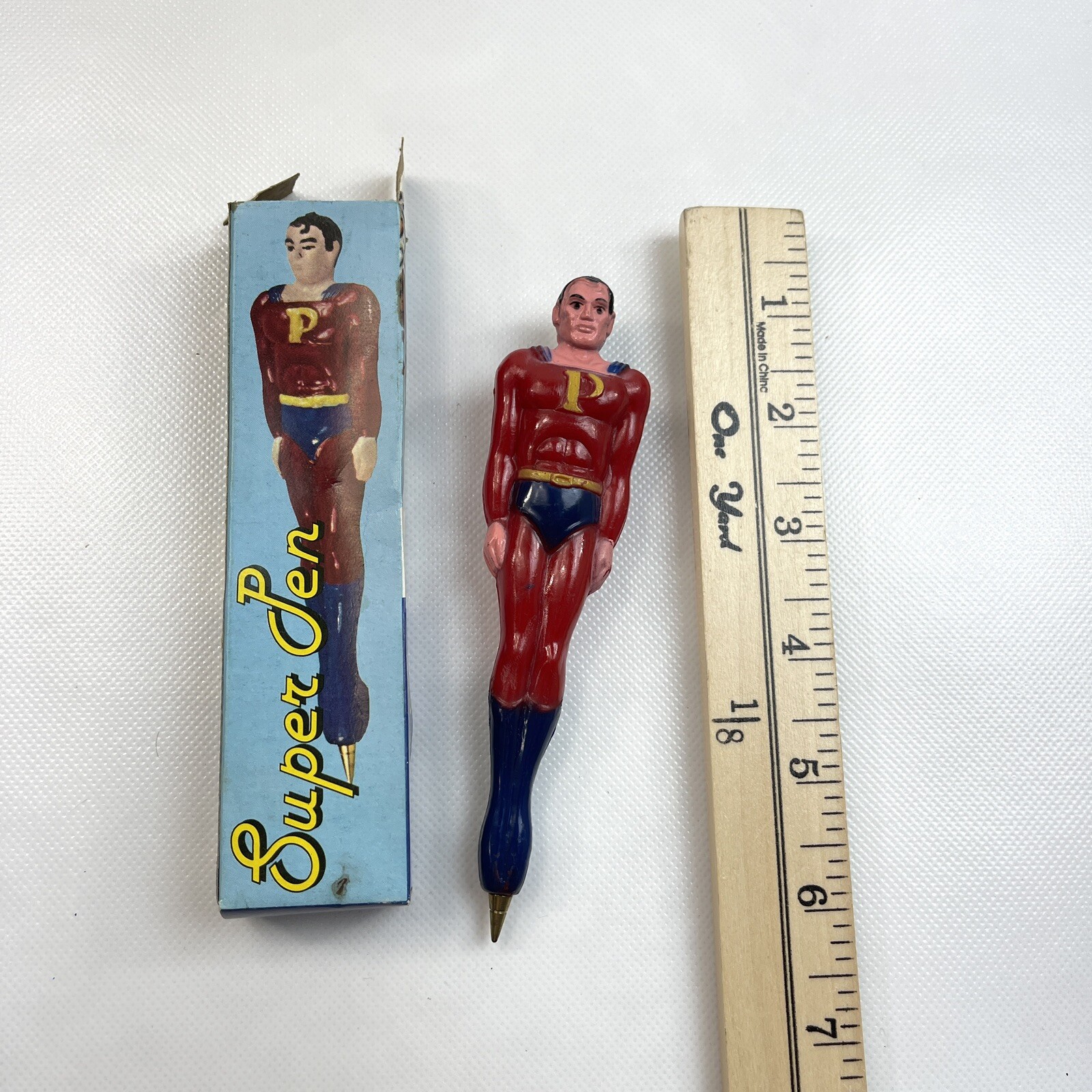 Vintage Super Pen Super Hero Ball Point Pen Rare Collectible Hong Kong
