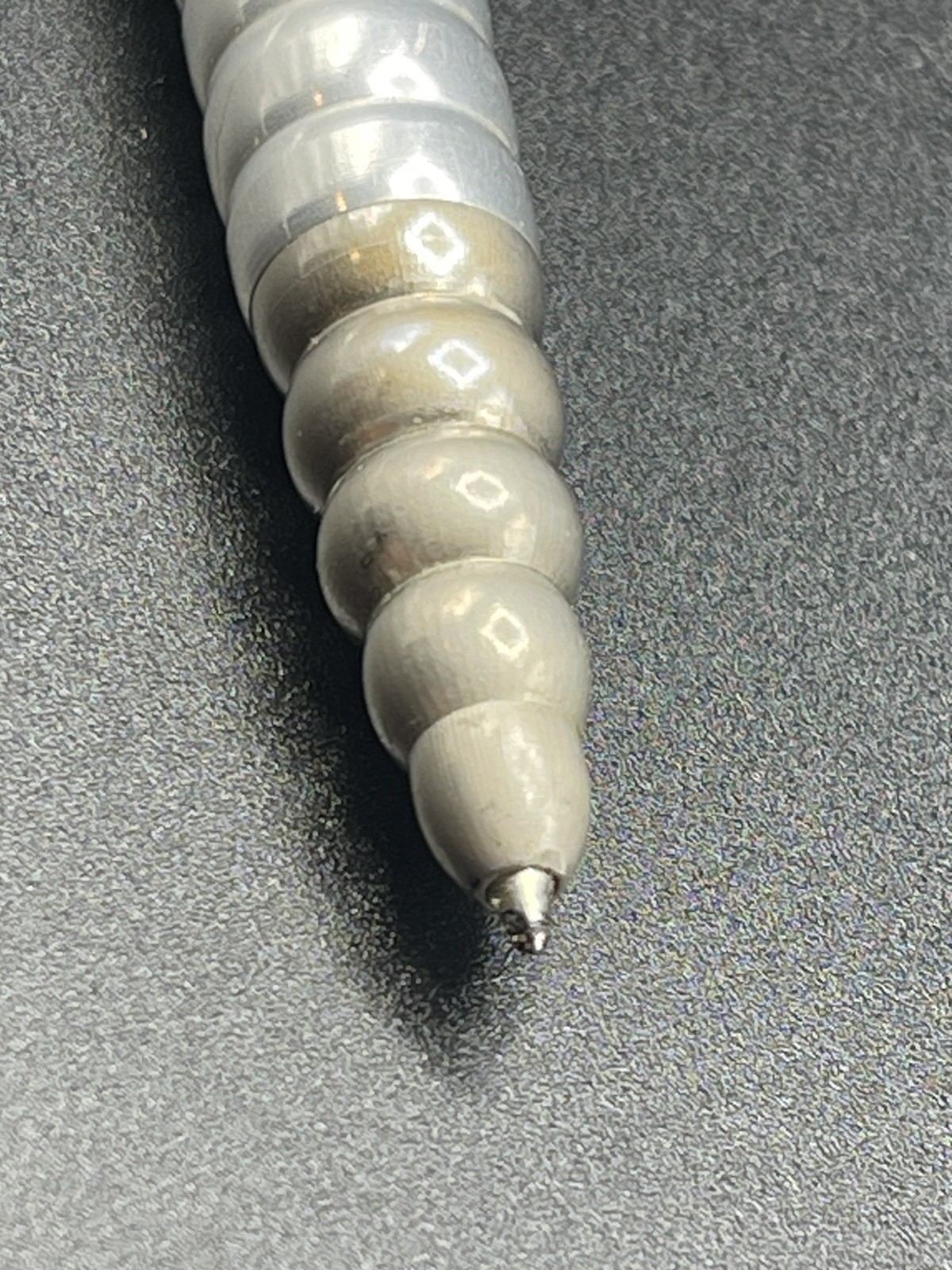 Vintage Jean Pierre Lépine (France) Silver Zig Zag Ballpoint Pen: Swirl Design