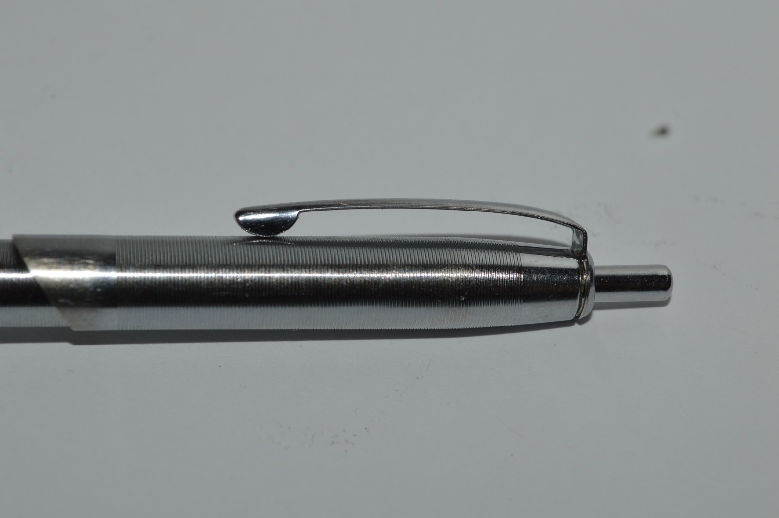 RITEPOINT Ballpoint Pen Grooved Stainless Steel Made in USA Circa 1950’s