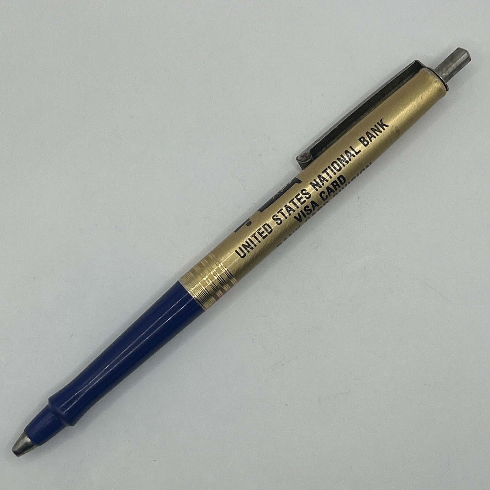 VTG Ballpoint Pen US Bank United States National Bank Visa Card Bank Division