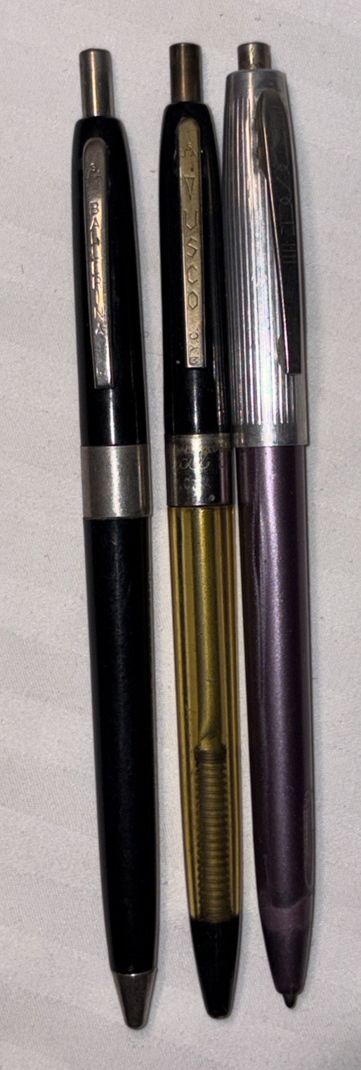 Vintage Ballpoint Pen Lot Parker, Scripto, Ballerina, USCO, All-Rite, Ambassador