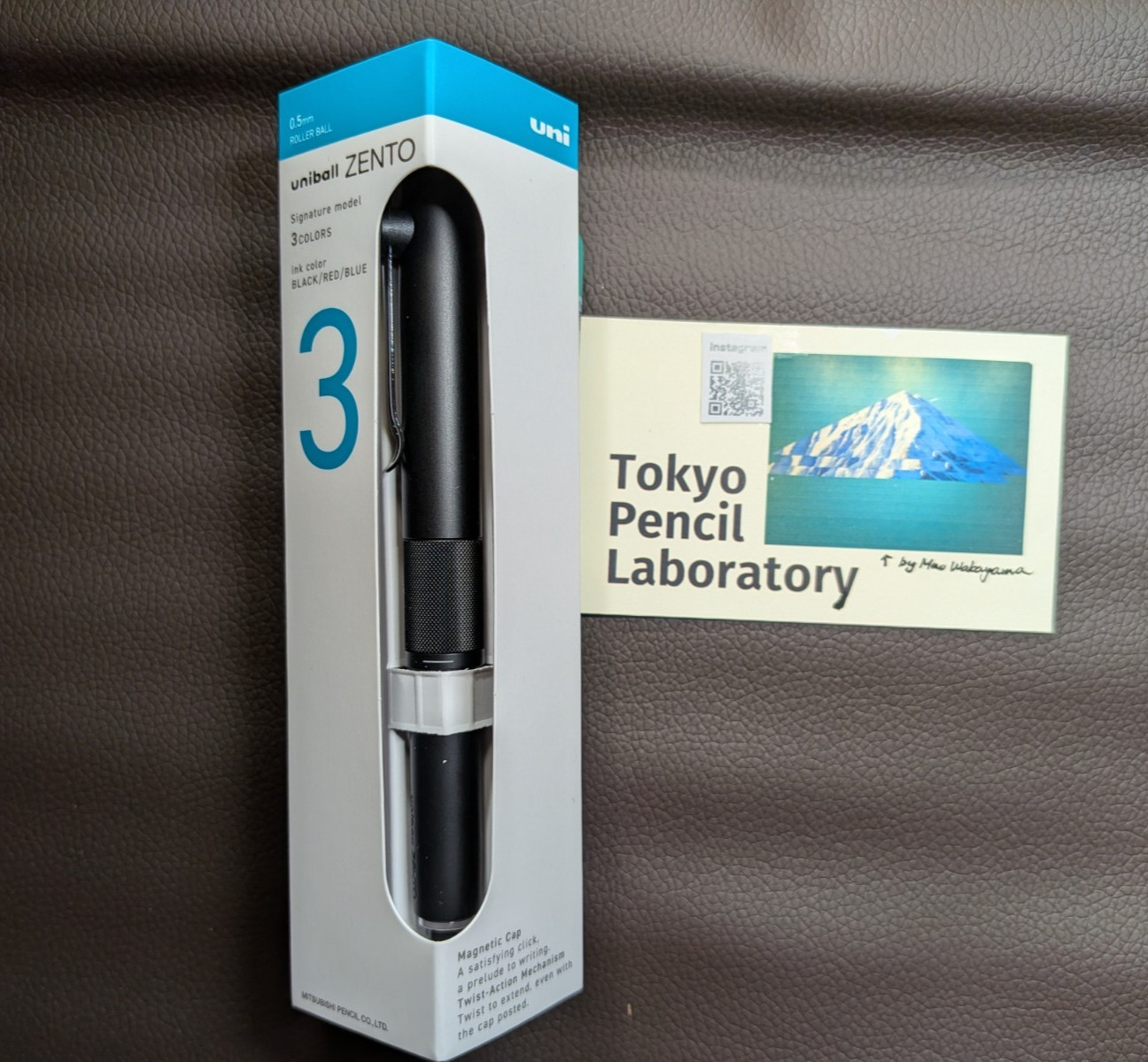 DDP/Uniball ZENTO Signature 3-Color Roller Pen 0.5mm/Magnetic Cap/Japan
