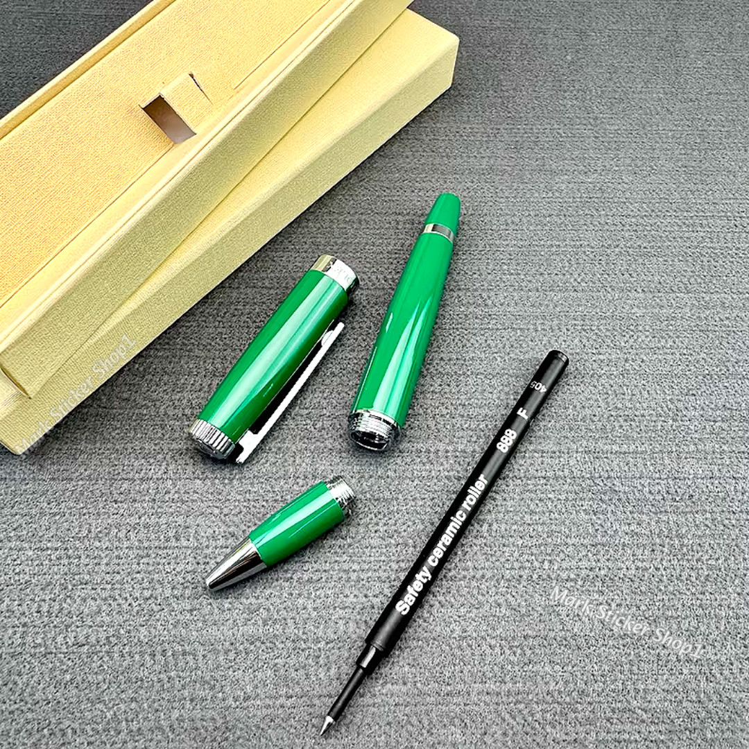Rolex AD VIP GIFT Emerald Executive Green Rollerball Pen Chrome Trim, New In Box