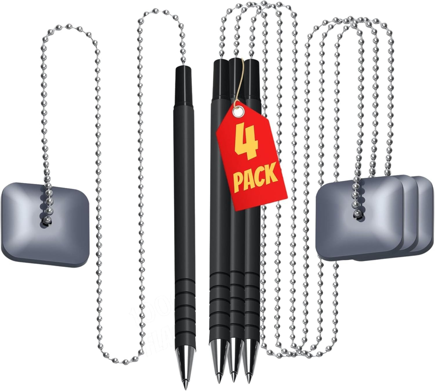 Pen with Chain 7mm, Security Pen with Adhesive Pad, Pen with Chain For Desk With