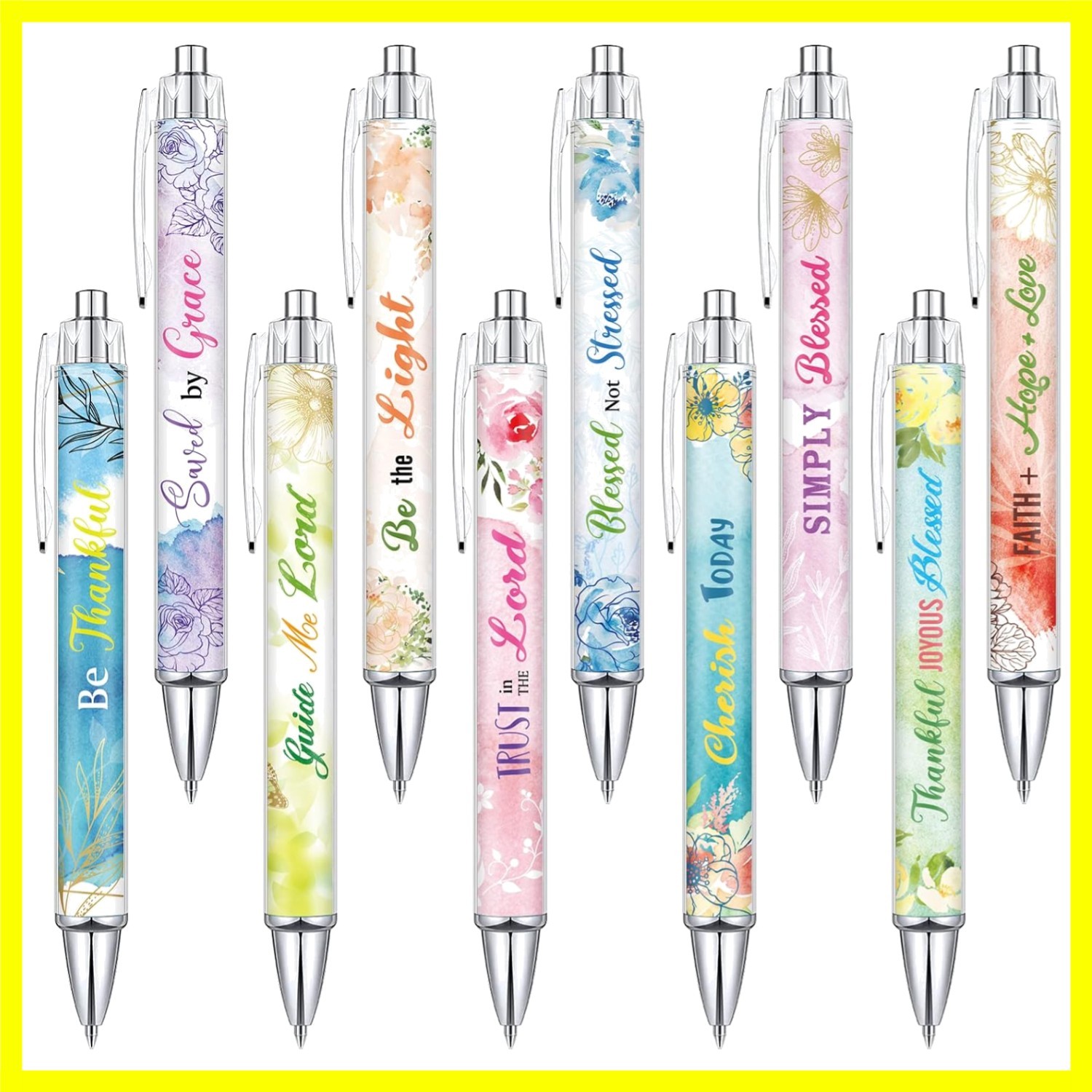 10 Pcs Christian Pens for Women Religious Ink Pens Easter Gifts Inspirational…