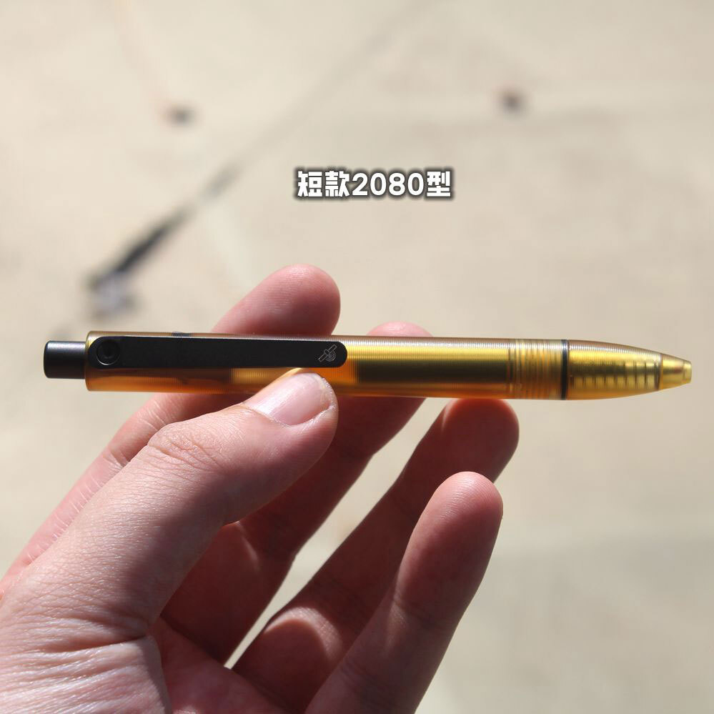 EDC PEI Titanium Alloy Pocket Ballpoint Pen Signature Writing Student Office Pen