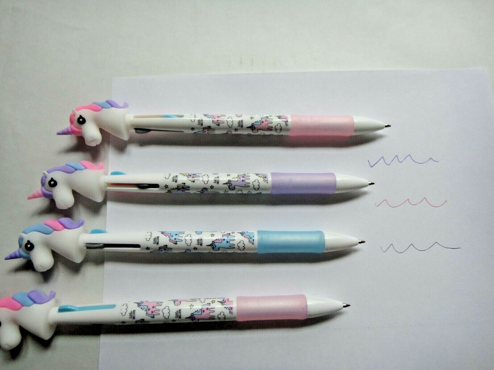 12 Pcs-3 colors UNICORN cartoon Multi-color changing Ballpoint Pen US Seller