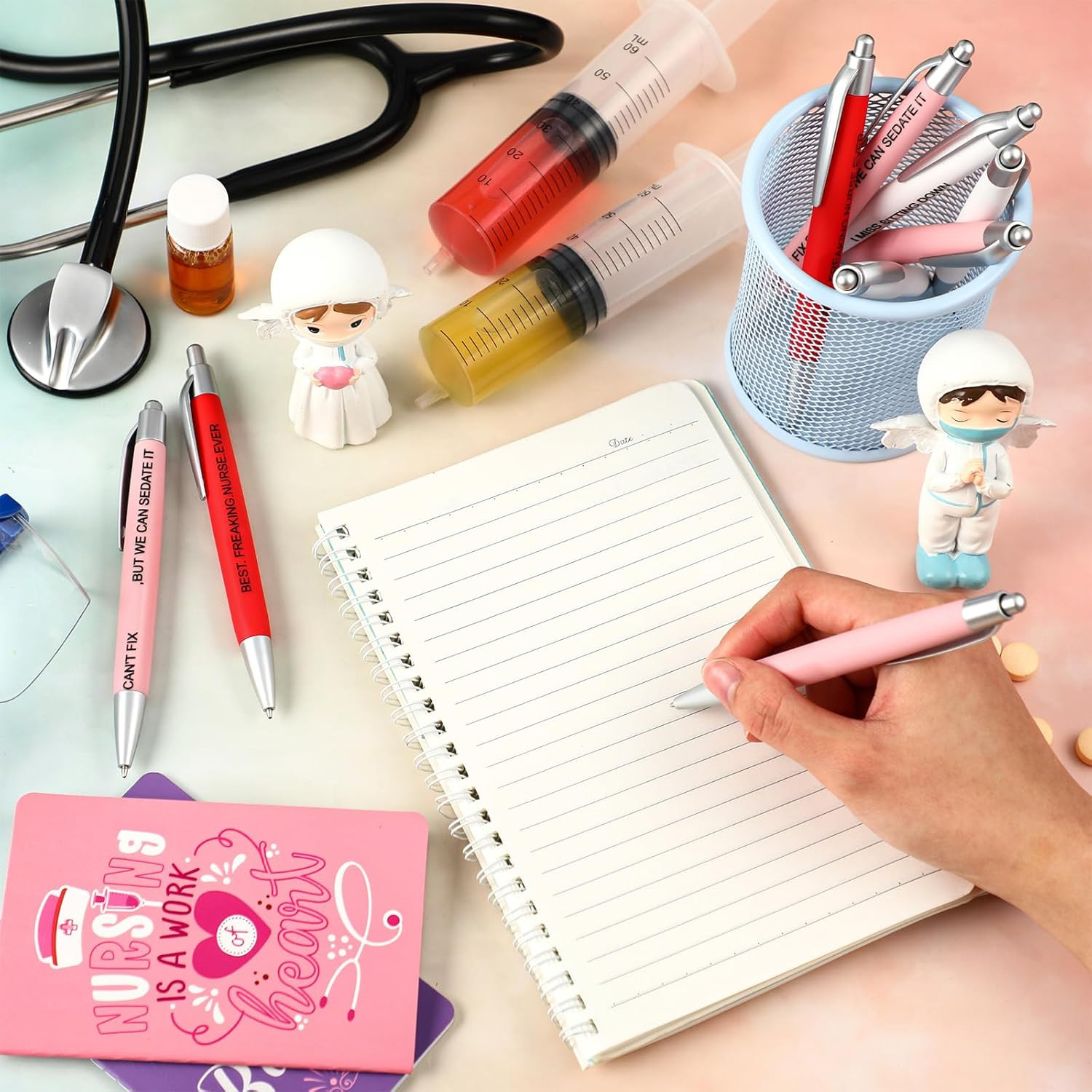 10 Pcs Nurses Ballpoint Pens Funny RN Gifts for Nurses Cute Gifts Black Ink W…