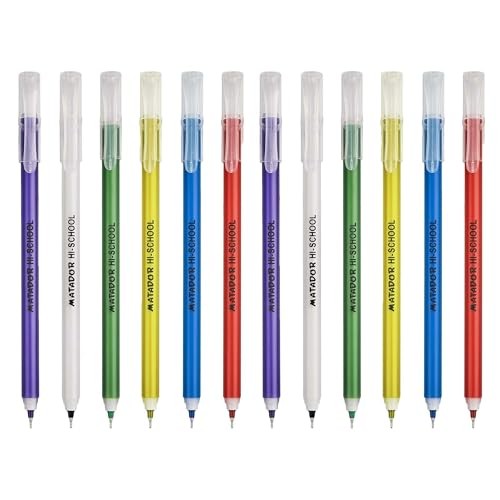 Hi-School Fine Point Roll Gel Pens | 0.5mm Ballpoint | Pens | Black Ink