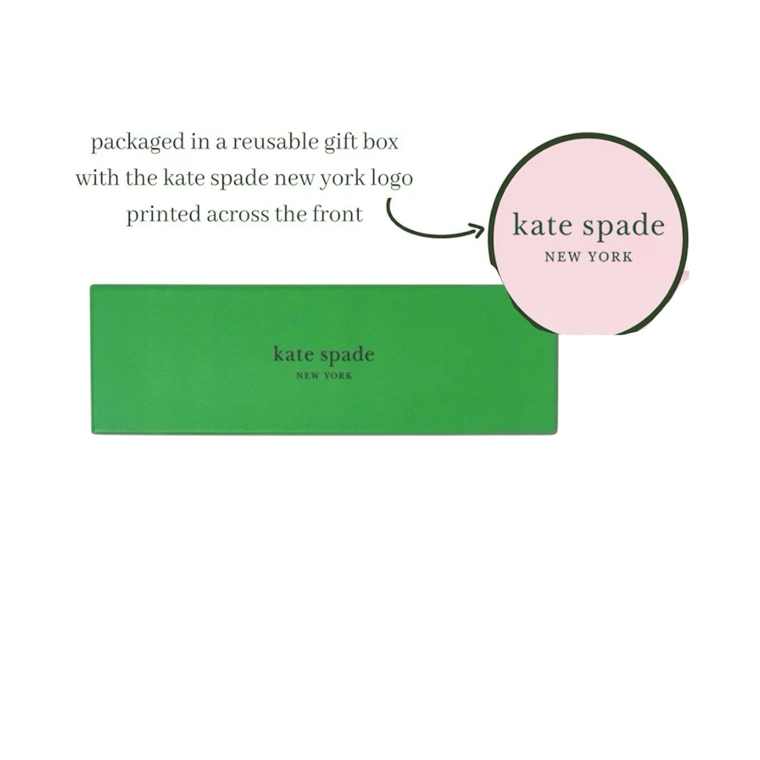 Kate Spade New York Black Ink Ballpoint Pen Reusable Gift Box, Candy Stripe