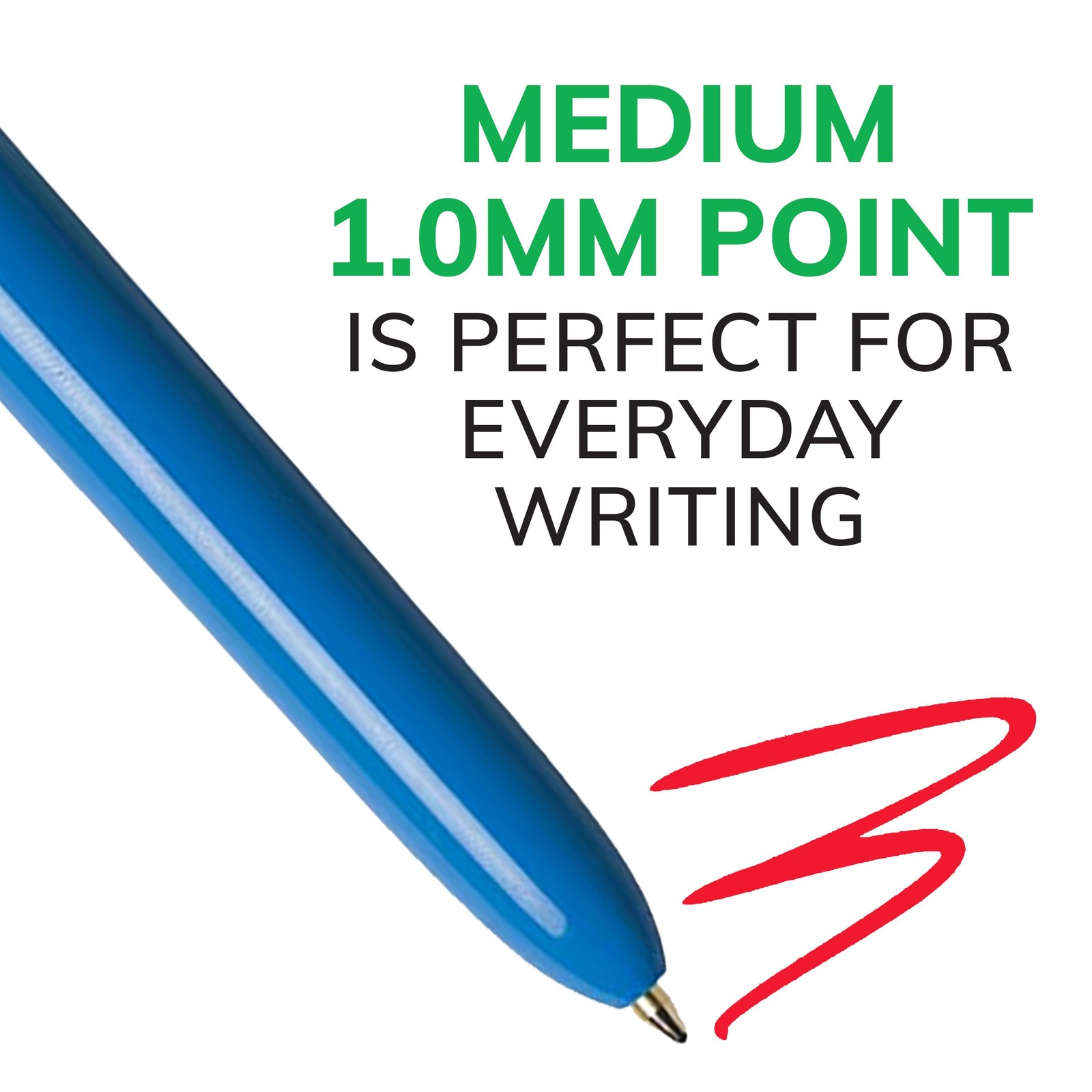 4 Color Original Retractable Ballpoint Pen with 1.0 mm Medium Point 3 4 Colors
