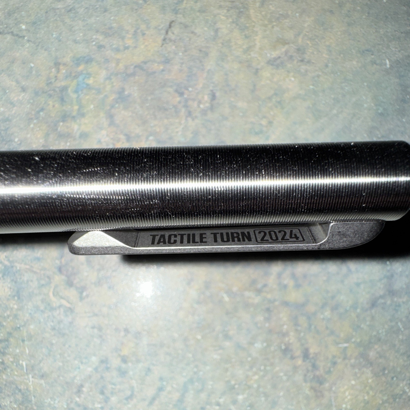 Tactile Turn 2024 Titanium Ballpoint Pen, Black Ink Color Writing Instrument