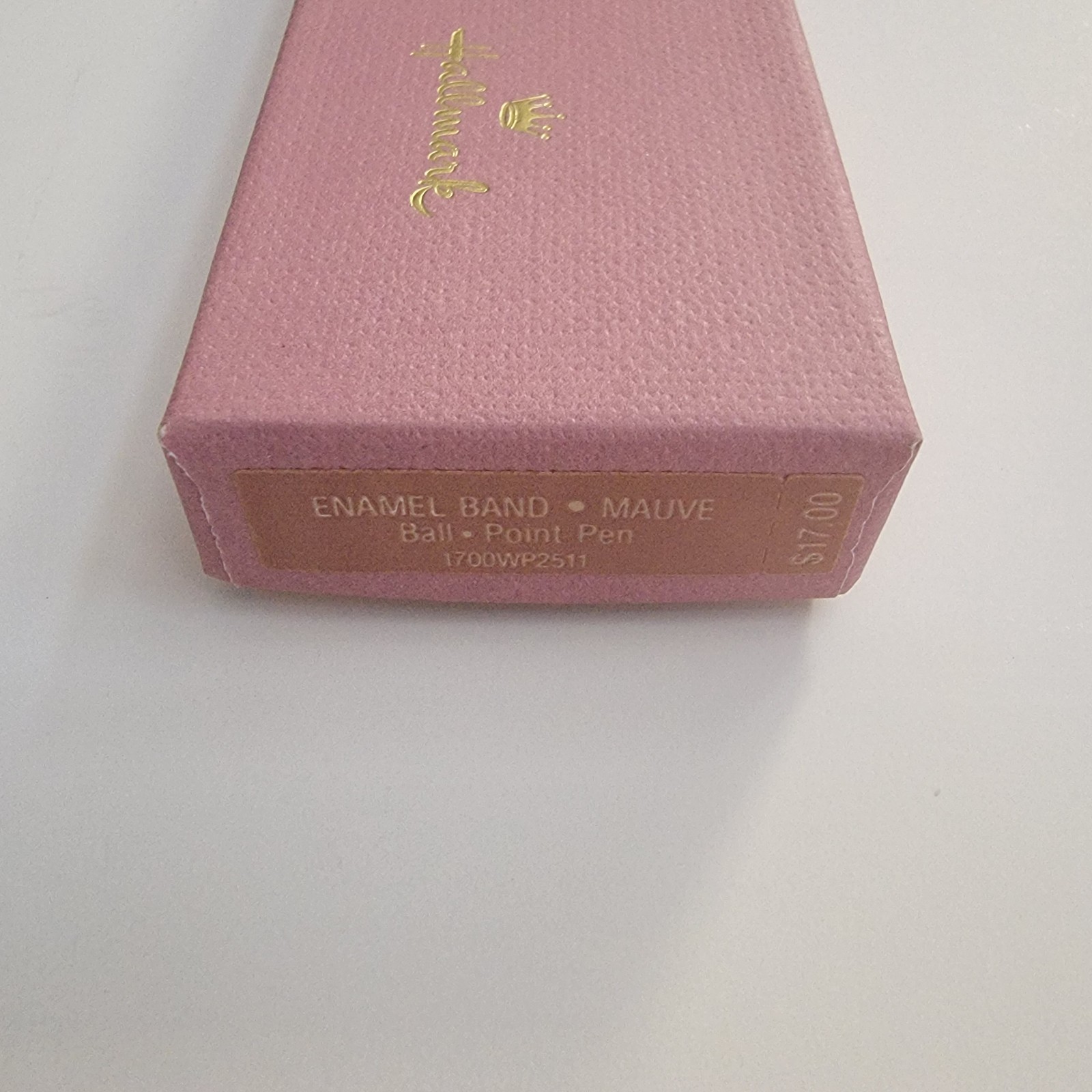 Vintage Hallmark Enamel Mauve Floral Ball Point Pen 1700WP2511 Box Made In USA