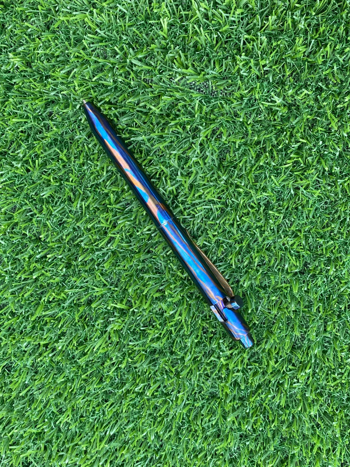 Timascus Titanium Bolt Action Pen – EDC Gift | Handmade Luxury Ballpoint