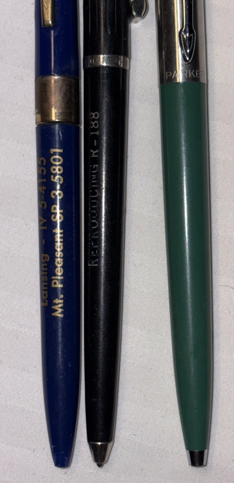 Vintage Ballpoint Pen Lot Parker, Scripto, Ballerina, USCO, All-Rite, Ambassador