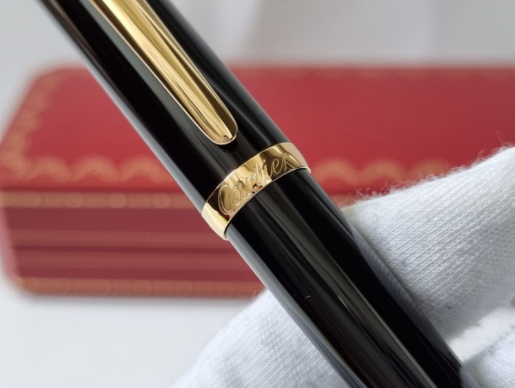 Cartier Executive Black Gold Ballpoint Pen Rare VIP Edition New Full Box 2026