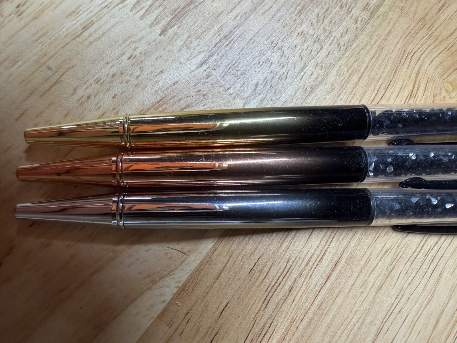 Pengems Crystal Pens Good Used Condition Gossip Collection Set Of 3 Pens
