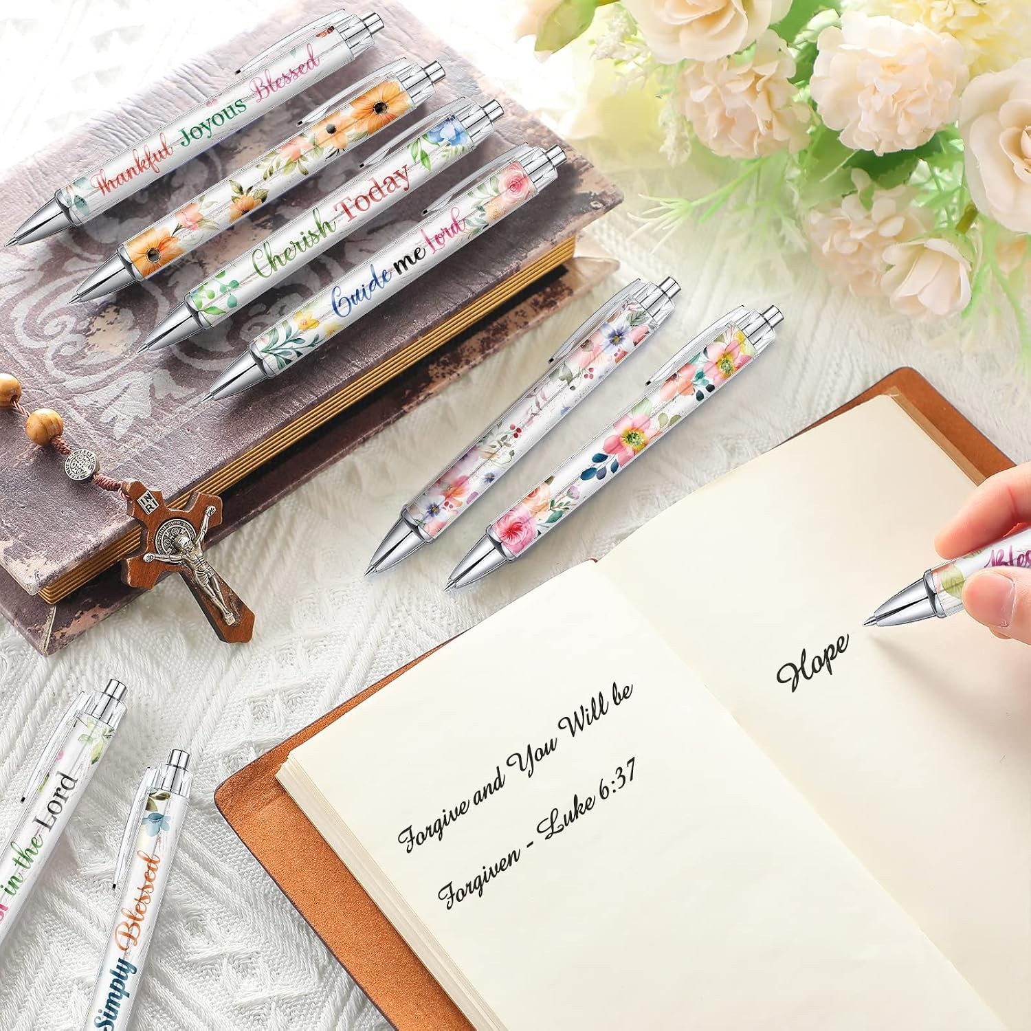 10 Pcs Christian Pens for Women Religious Ink Pens Easter Gifts Inspirational…