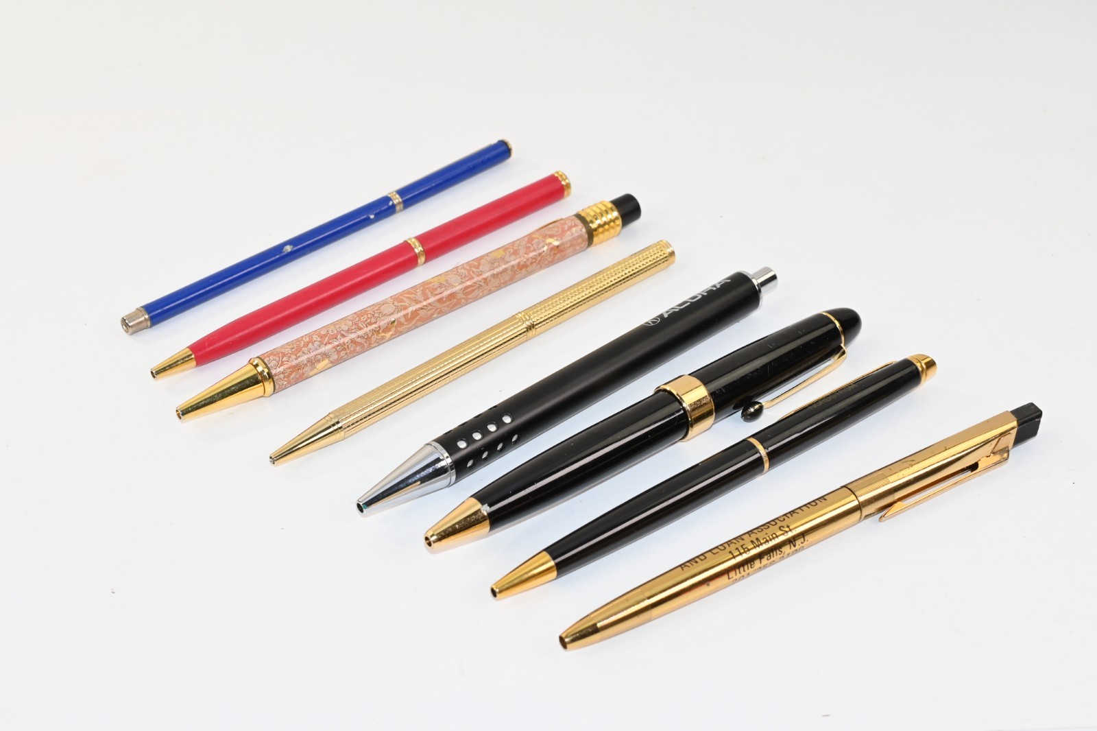 Vintage Ballpoint Pen Lot Gold Tone Acura Promo Cross Style Repair
