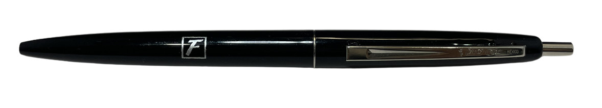 12 Pack of BIC Clic Silver Expression Knock Oily Ballpoint Pen Black