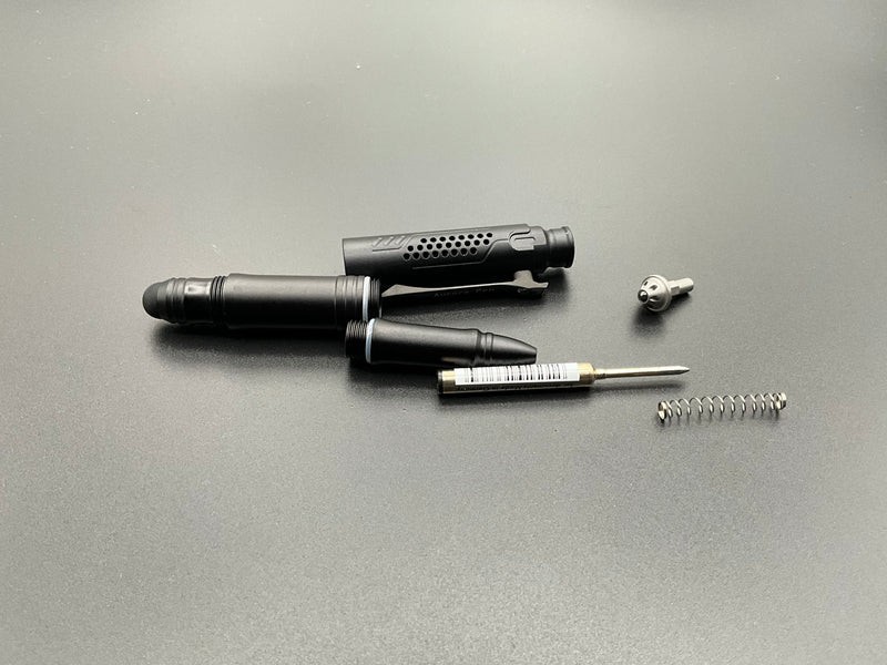 Ketuo Aurora Multi Function Pen Writes Black Streamlined Profile Stores Hex Bits