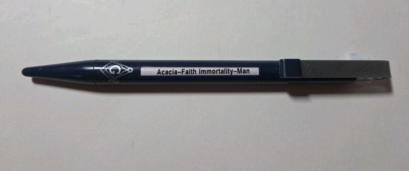 Vintage Masonic Ritual Ballpoint Pen 5 Points of Fellowship Germany