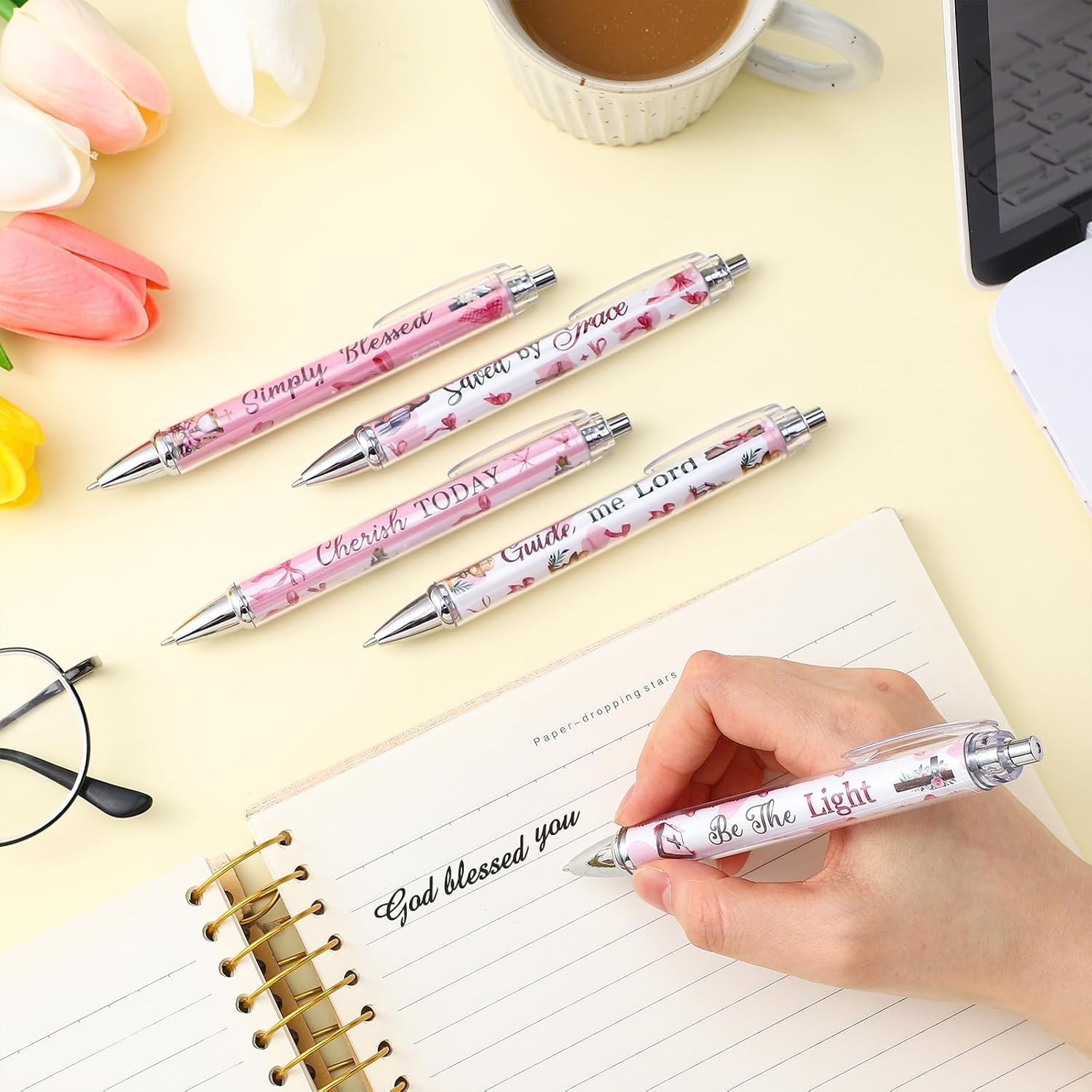 10 Pcs Christian Pens for Women Religious Ink Pens Easter Gifts Inspirational…