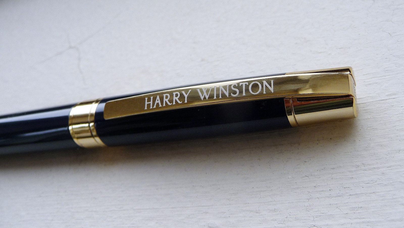 HARRY WINSTON Navy/Gold Ballpoint Office Pen ~ No Box
