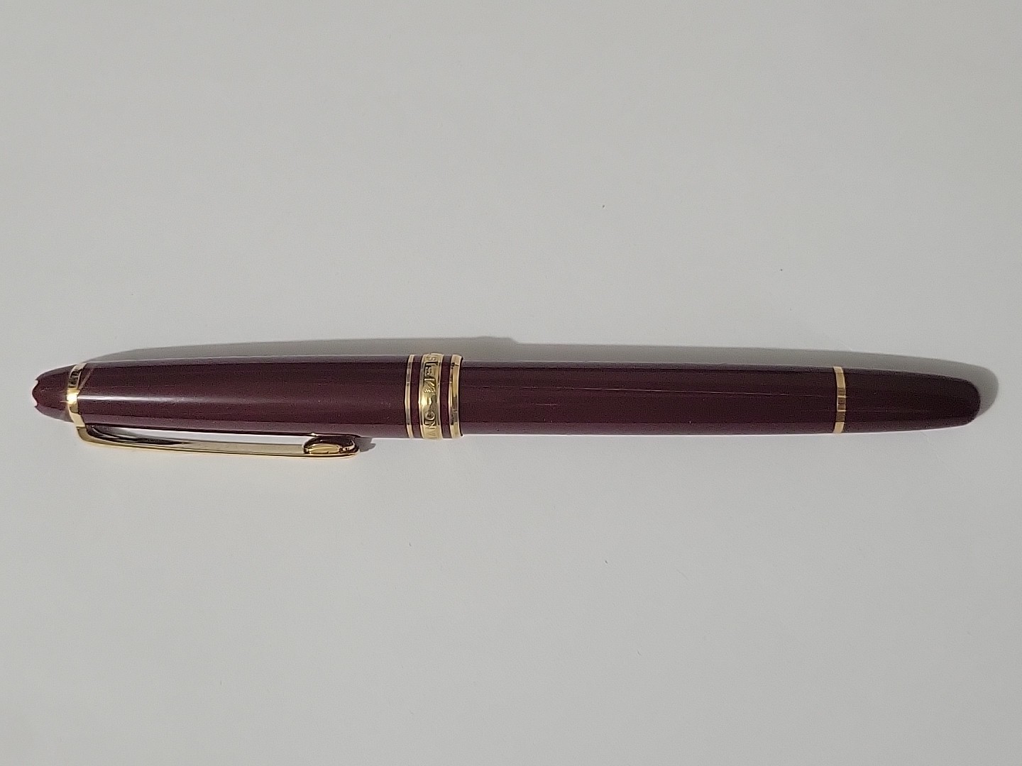 Montblanc Meisterstuck Bordeaux Ballpoint Pen Gold Trim West Germany with Box