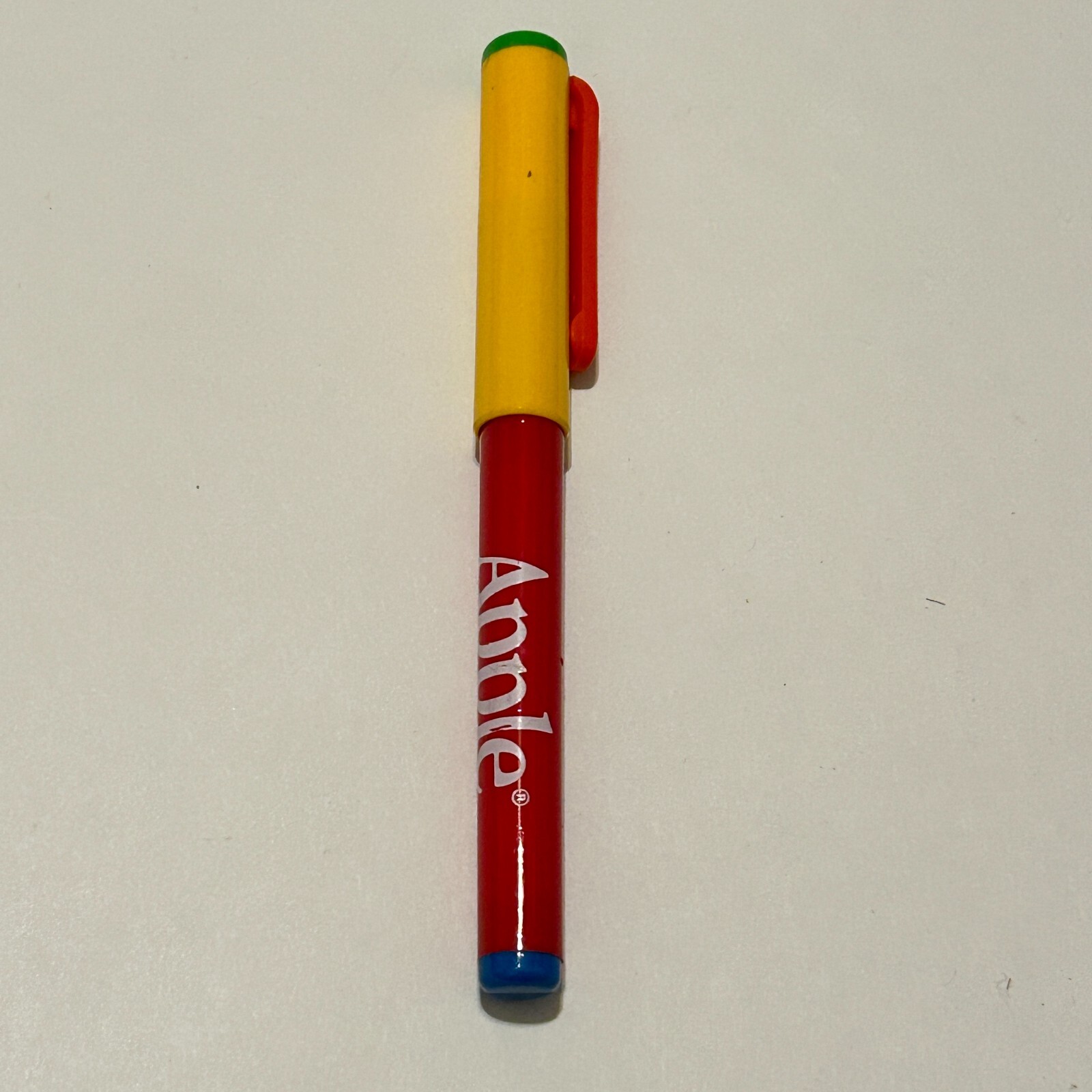 Apple Computer Logo Rainbow Color Ballpoint Pen Vintage MAC Promo 1980’s
