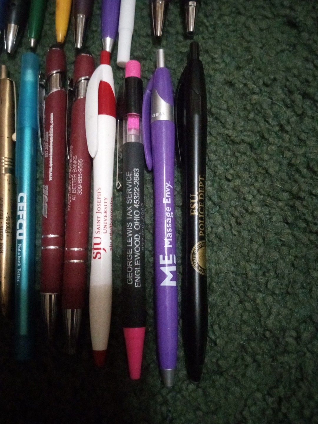Advertisement Ballpoint Pens Lot Of 33 Decent Condition Multiple Brands Htf