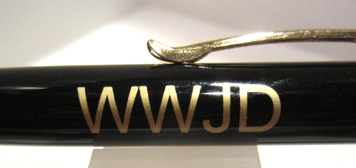 SET OF 3 Terzetti Trinity Imprinted WWJD METAL Ballpoint Pen+Pouch-CLOSEOUT