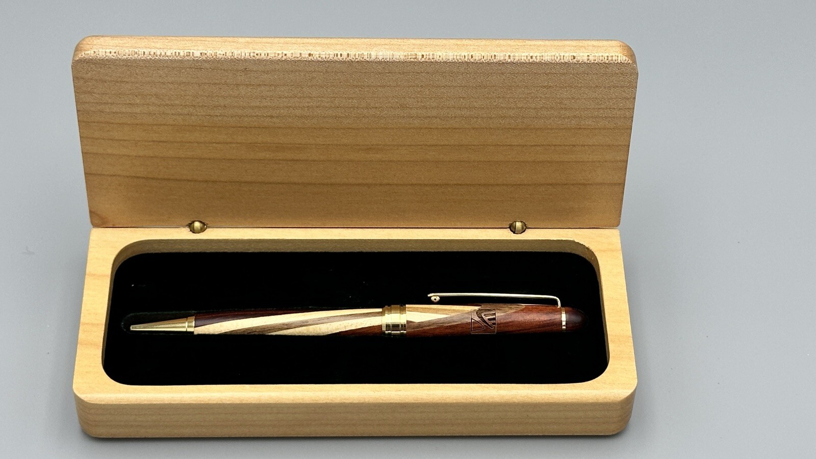 Rare Genuine Mercedes Benz ML Wood Ballpoint Pen And Box