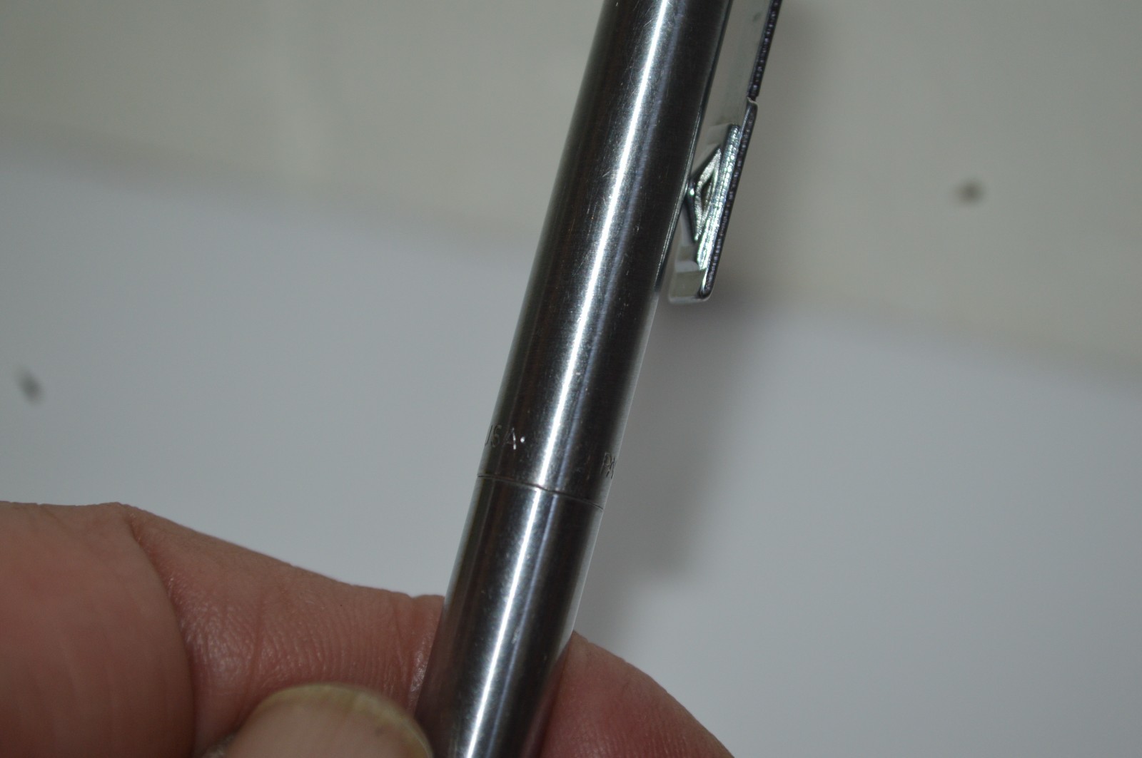 PAPER MATE Profile Slim Grip Ballpoint Pen ASEA Promo Chrome Made In USA 1990s