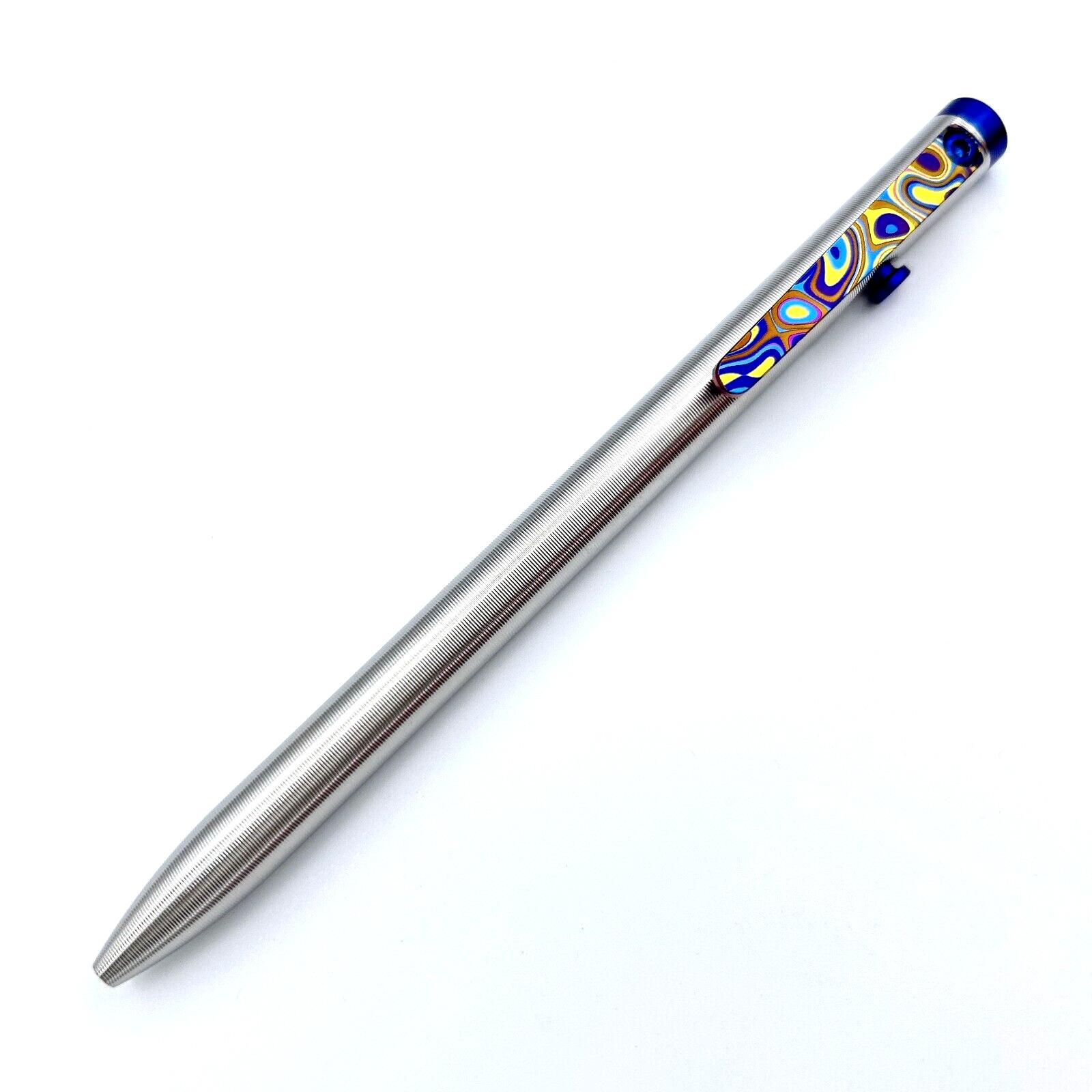 Tactile Turn – Titanium Slim Bolt Action Standard Size Pen Custom Ripple Clip