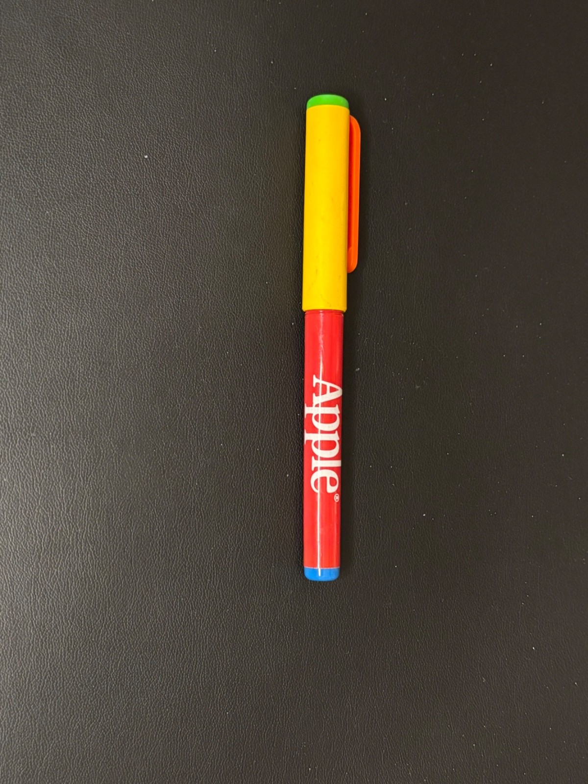 PROMOTIONAL VINTAGE APPLE RAINBOW LOGO BALLPOINT PEN, MAC COMPUTER EXPO 1980s